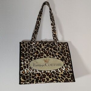 Vintage Couture Leopard Print Tote Bag, NEVER USED, LIKE NEW